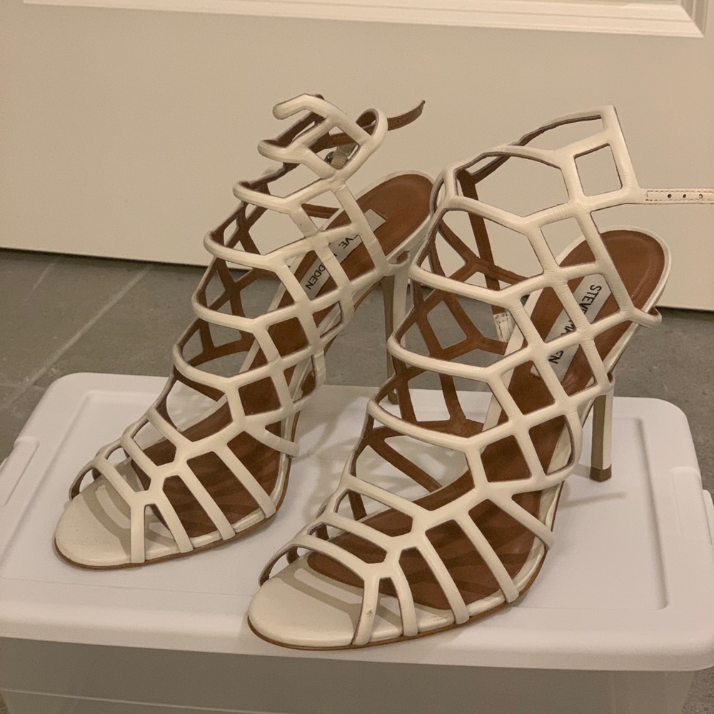 Steve Madden White Heels